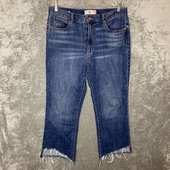 Cabi Women 5th Avenue Women Cropped High Rise Dark Wash Stretch Denim Jean 12 - Picture 1 of 11